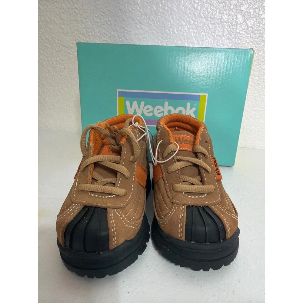 NEW Weebok by Reebok Rough & Tumble Toddler Boots Tan Orange Leather Size 5